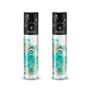 2 Blossom Lip Gloss Zodiac Sign Vanilla Scented Roll-On - Pisces